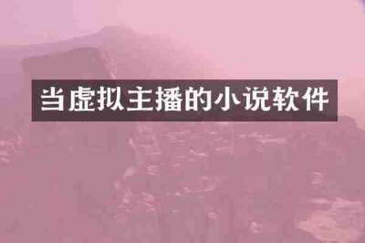 当虚拟主播的小说软件