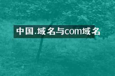 中国.域名与com域名