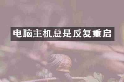 电脑主机总是反复重启