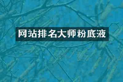 网站排名大师粉底液