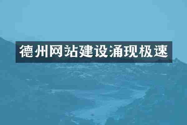 德州网站建设涌现极速