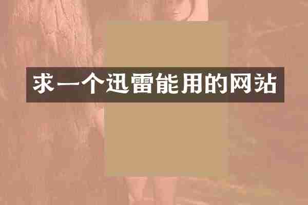 求一个迅雷能用的网站
