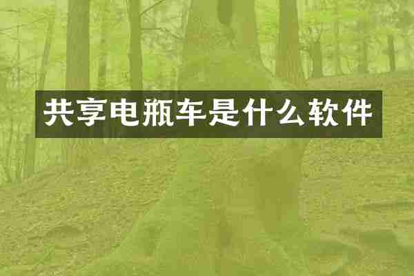 共享电瓶车是什么软件