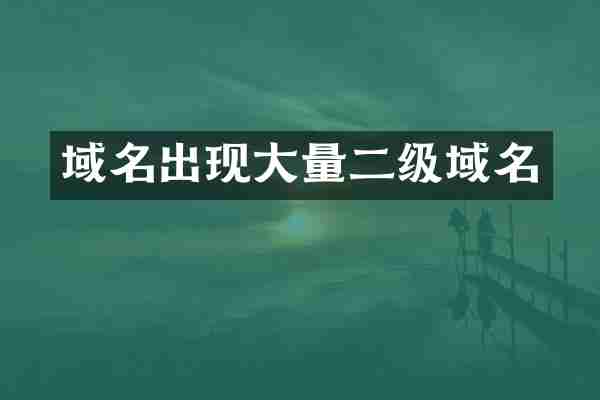 域名出现大量二级域名