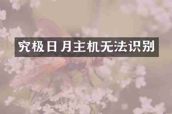 究极日月主机无法识别