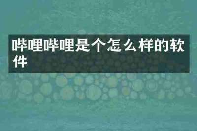 哔哩哔哩是个怎么样的软件