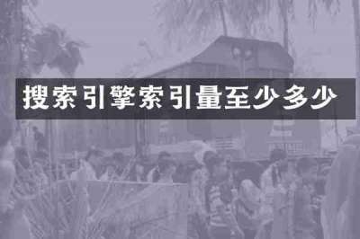 搜索引擎索引量至少多少
