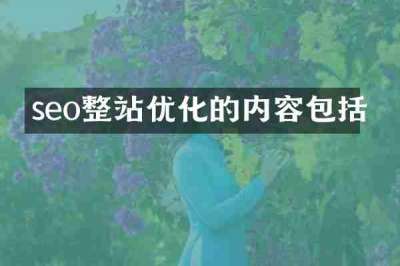 seo整站优化的内容包括