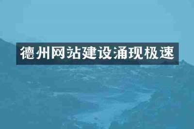 德州网站建设涌现极速