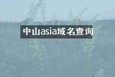 中山asia域名查询