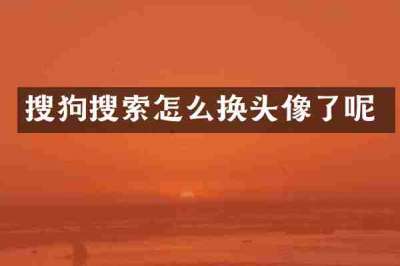 搜狗搜索怎么换头像了呢