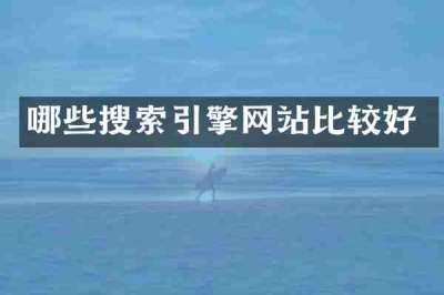 哪些搜索引擎网站比较好