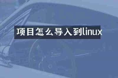 项目怎么导入到linux