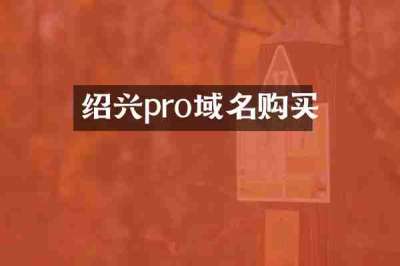 绍兴pro域名购买