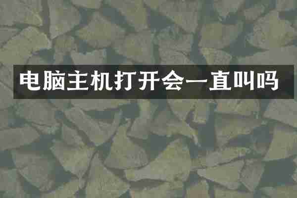 电脑主机打开会一直叫吗