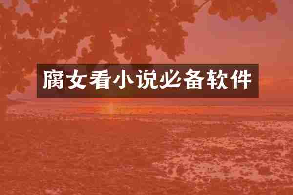 腐女看小说必备软件
