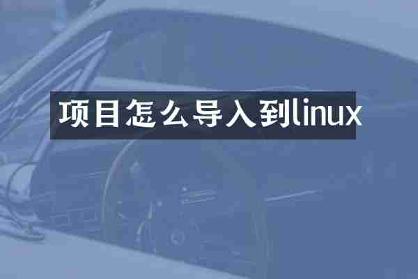 项目怎么导入到linux