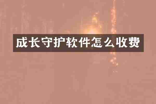 成长守护软件怎么收费