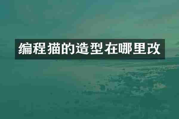 编程猫的造型在哪里改