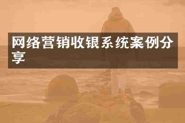 网络营销收银系统案例分享