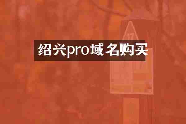 绍兴pro域名购买
