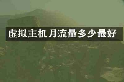虚拟主机月流量多少最好