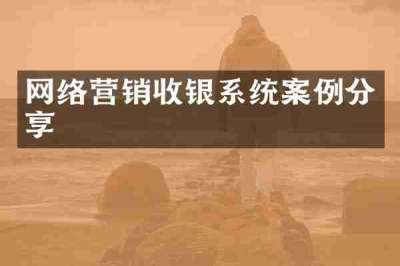 网络营销收银系统案例分享