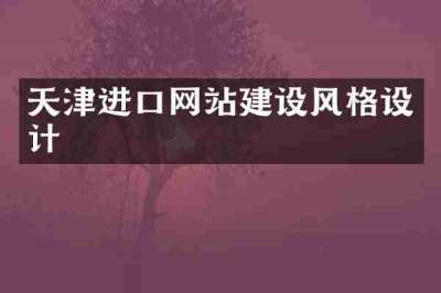 天津进口网站建设风格设计