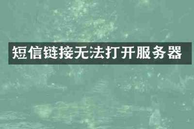 短信链接无法打开服务器