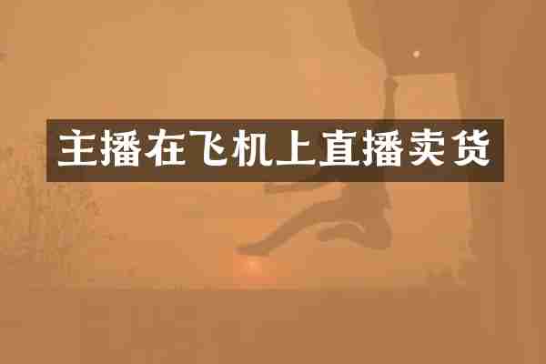 主播在飞机上直播卖货
