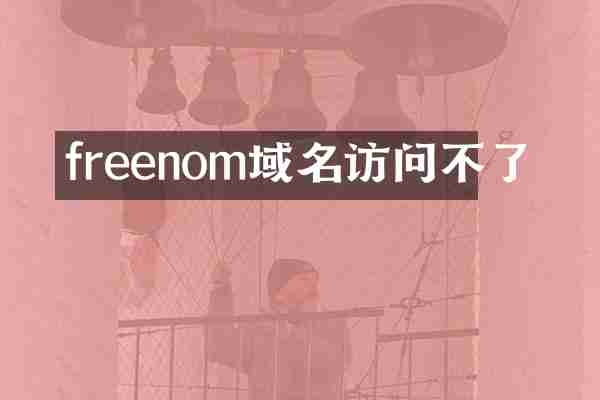 freenom域名访问不了