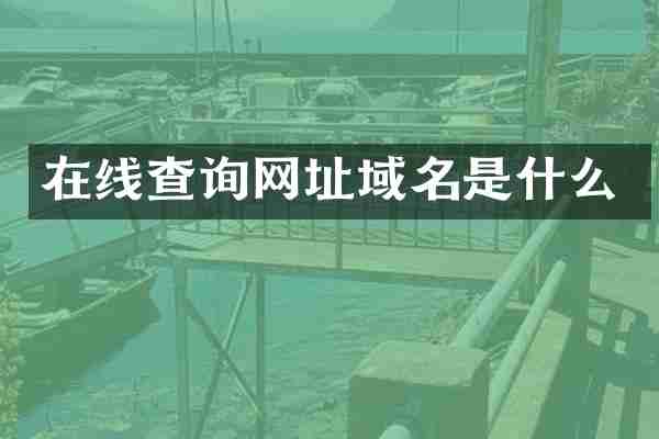 在线查询网址域名是什么