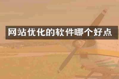 网站优化的软件哪个好点