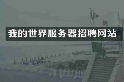 我的世界服务器招聘网站