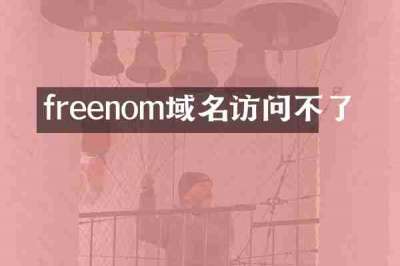 freenom域名访问不了