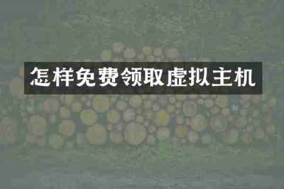 怎样免费领取虚拟主机