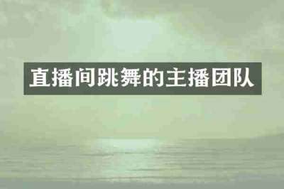 直播间跳舞的主播团队