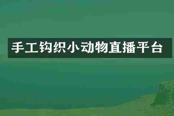 手工钩织小动物直播平台