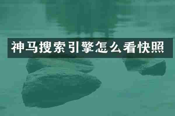 神马搜索引擎怎么看快照