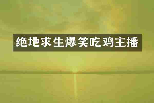 绝地求生爆笑吃鸡主播