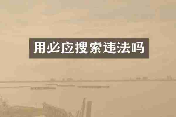 用必应搜索违法吗