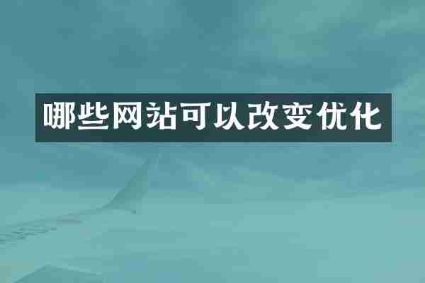 哪些网站可以改变优化