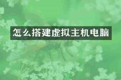 怎么搭建虚拟主机电脑