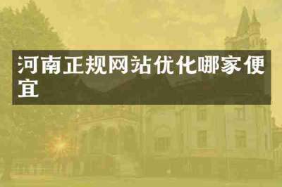 河南正规网站优化哪家便宜