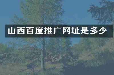 山西百度推广网址是多少