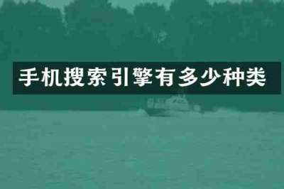 手机搜索引擎有多少种类