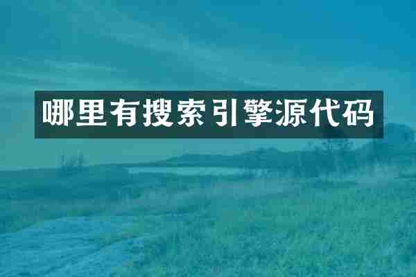 哪里有搜索引擎源代码