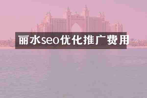 丽水seo优化推广费用