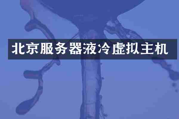 北京服务器液冷虚拟主机