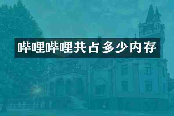 哔哩哔哩共占多少内存